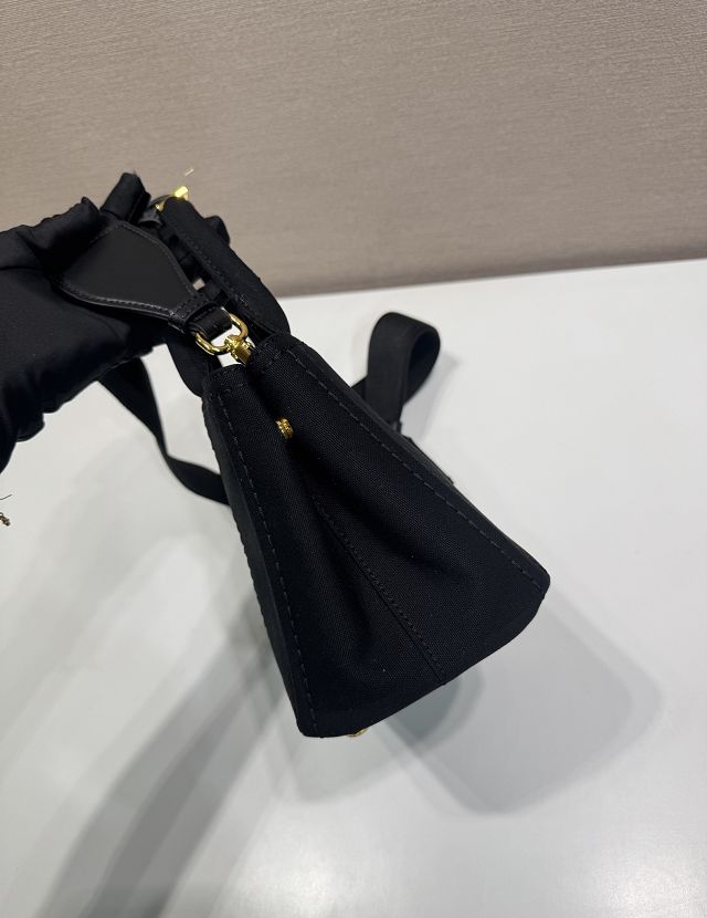 Prada original canvas jardiniere mini handbag 1BA038 black