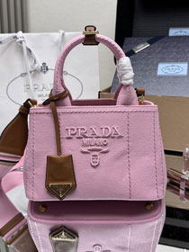 Prada original canvas jardiniere mini handbag 1BA038 pink