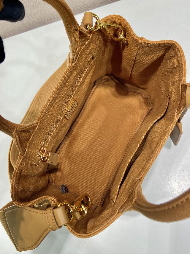 Prada original canvas jardiniere mini handbag 1BA038 tabacco