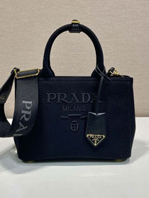 Prada original canvas jardiniere small handbag 1BG464 black