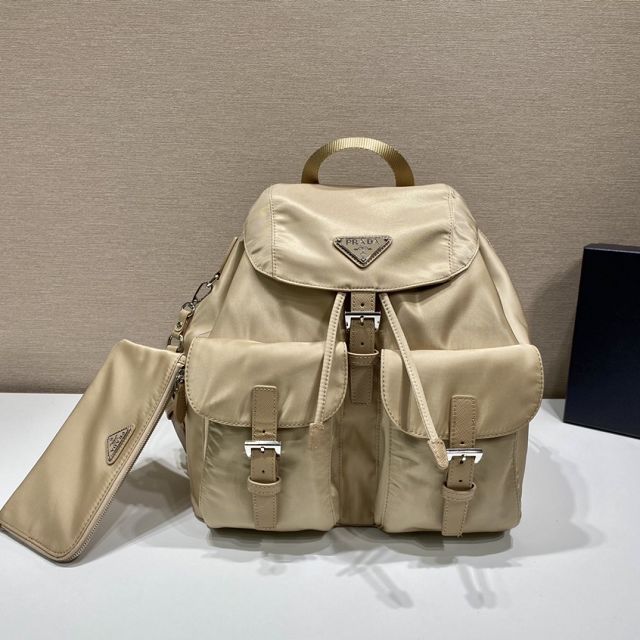 Prada original nylon medium backpack 1BZ811 beige