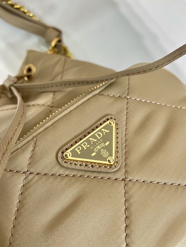 Prada original nylon mini backpack 1BH038A beige