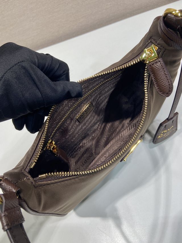 Prada original nylon re-edition 2005 mini bag 1N204M sienna