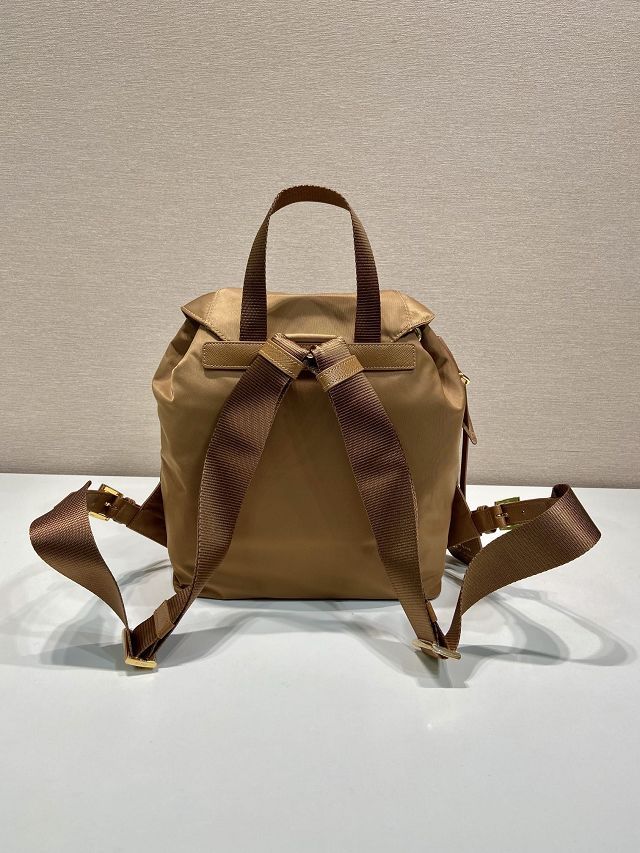Prada original nylon small backpack 1BZ677 caramel