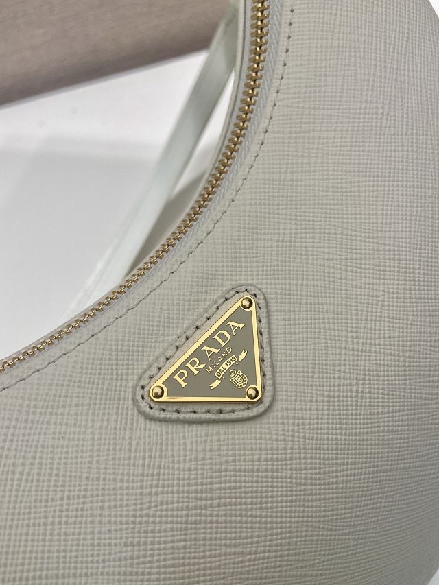 Prada original saffiano calfskin re-edition mini bag 1BC204 white
