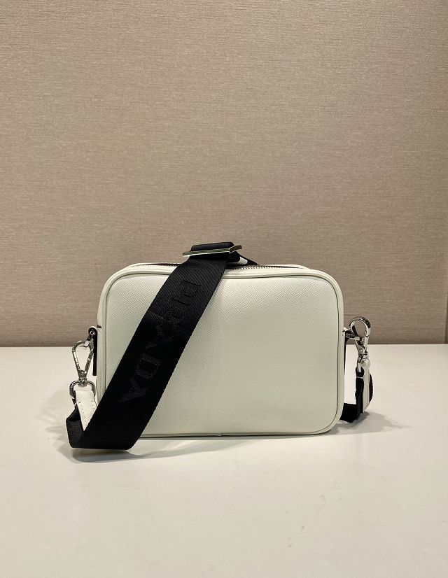 Prada original saffiano calfskin small shoulder bag 2VH170 white