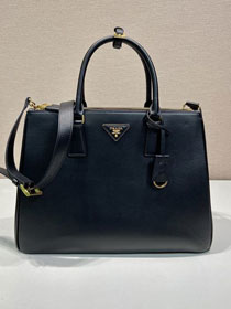 Prada original soft calfskin galleria large bag 1BA446 black
