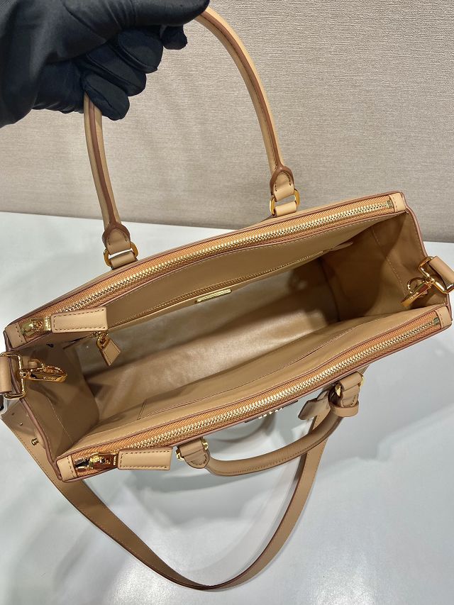Prada original soft calfskin galleria large bag 1BA446 natural