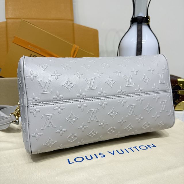 Louis vuitton original calfskin speedy soft 30 handbag M25670 grey