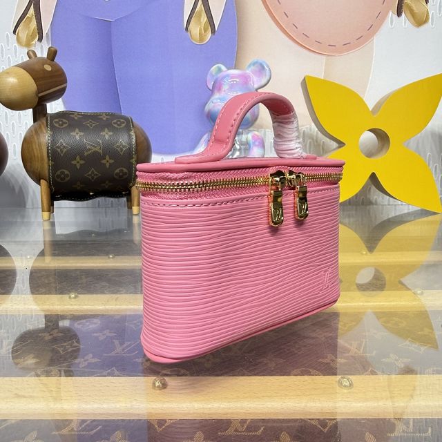 Louis vuitton original epi leather nice beauty case M25690 pink 