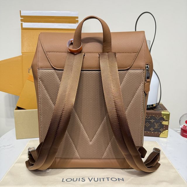 Louis vuitton original calfskin fastline backpack M26023 brown