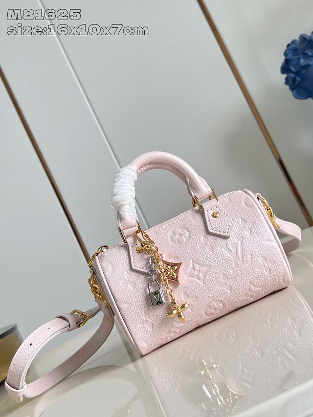 Louis vuitton original calfskin nano speedy M27107 snowy pearl