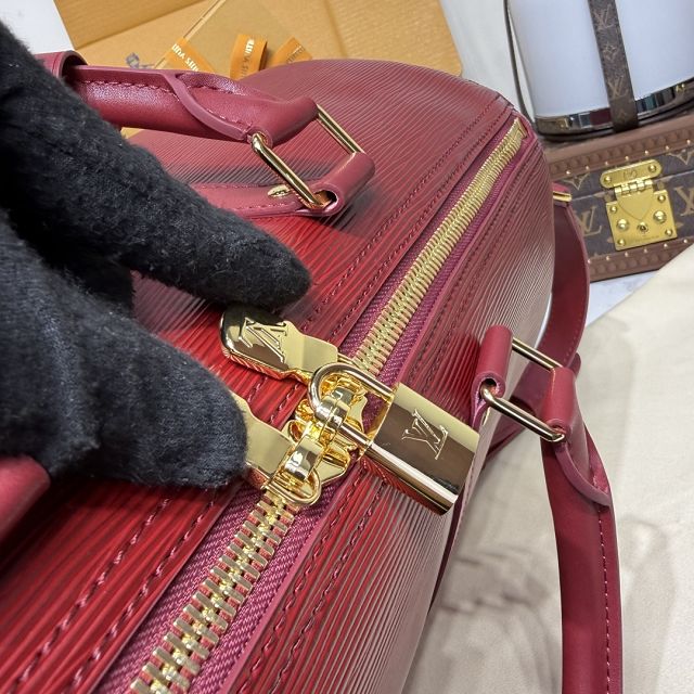 Louis vuitton original epi leather keepall 45 M15180 red