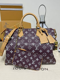Louis vuitton original ostrich calfskin speedy P9 40 N85703 burgundy