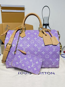 Louis vuitton original ostrich calfskin speedy P9 40 N87523 purple