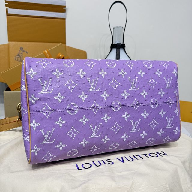 Louis vuitton original ostrich calfskin speedy P9 40 N87523 purple