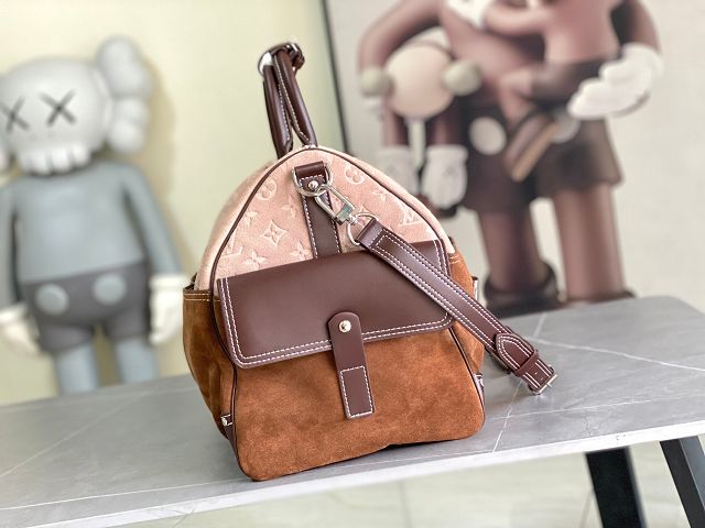 Louis vuitton original suede keepall 50 M26127 brown