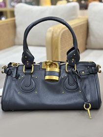 Chloe original calfskin paddington bag CH0003 navy blue