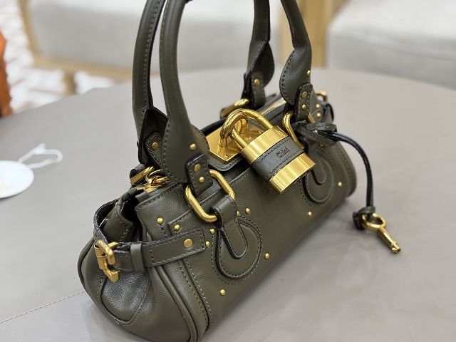 Chloe original calfskin small paddington bag CH0004 dark green