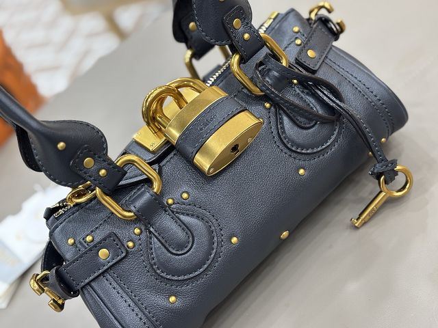 Chloe original calfskin small paddington bag CH0004 navy blue