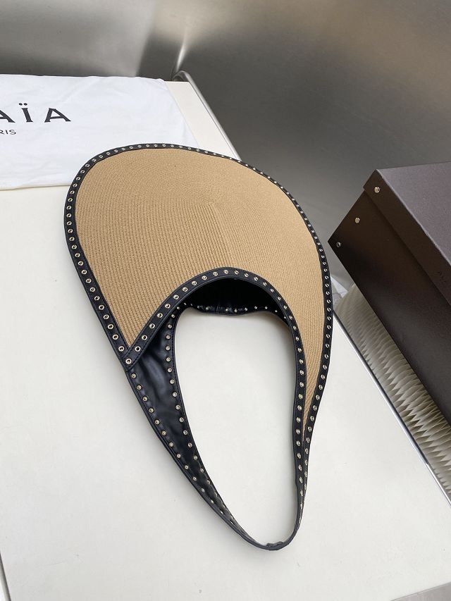 Alaia original raffia shoulder bag AL0009 beige