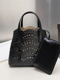 Alaia original vienne wave calfskin mina 20 bag AL0004 black