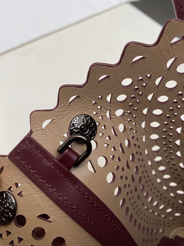 Alaia original vienne wave calfskin mina 20 bag AL0004 bordeaux