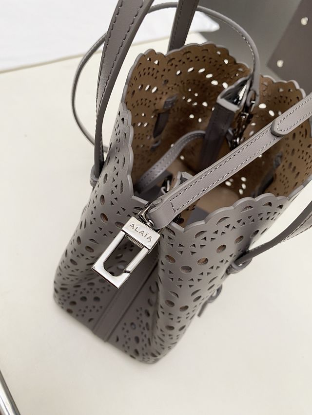 Alaia original vienne wave calfskin mina 20 bag AL0004 grey