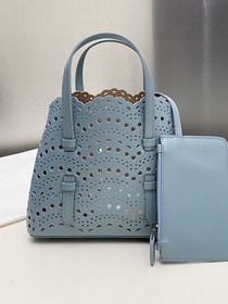 Alaia original vienne wave calfskin mina 20 bag AL0004 light blue