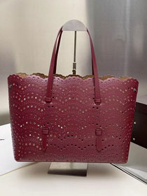 Alaia original vienne wave calfskin mina 32 bag AL0006 bordeaux