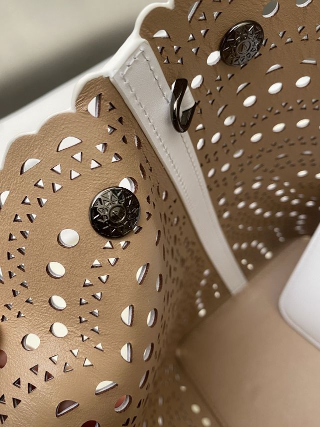 Alaia original vienne wave calfskin mina 32 bag AL0006 white