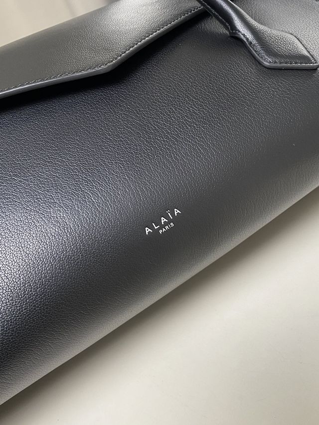 Alaia original calfskin teckel flap bag AL0011 black