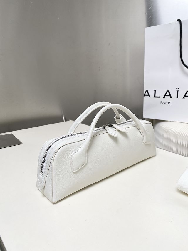 Alaia original lambskin le teckel clutch AL0022 white