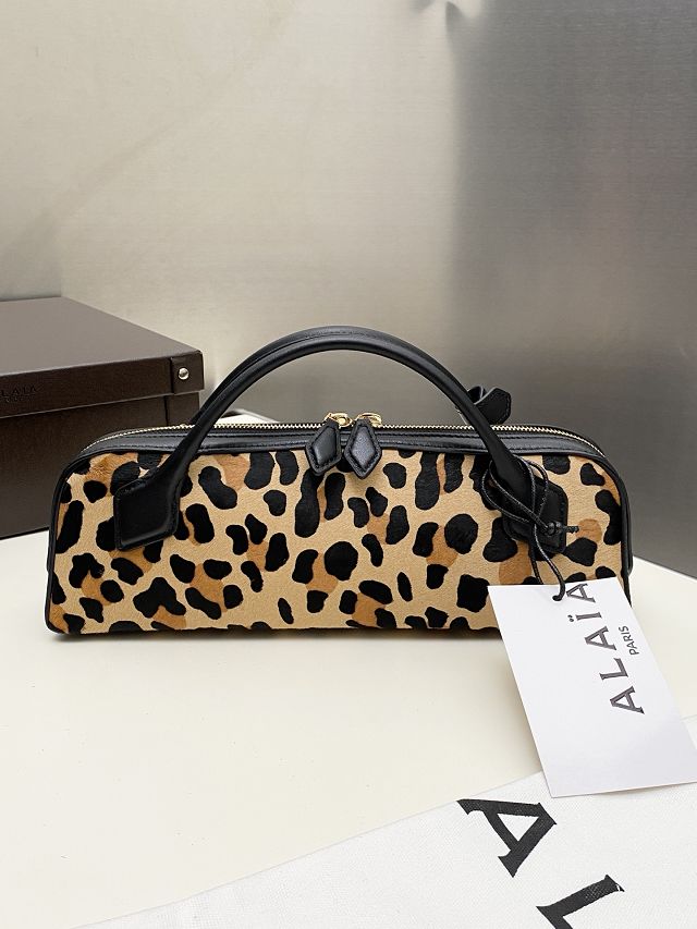 Alaia original leopard haircalf le teckel clutch AL0022 brown