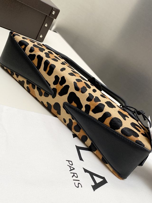 Alaia original leopard haircalf le teckel clutch AL0022 brown