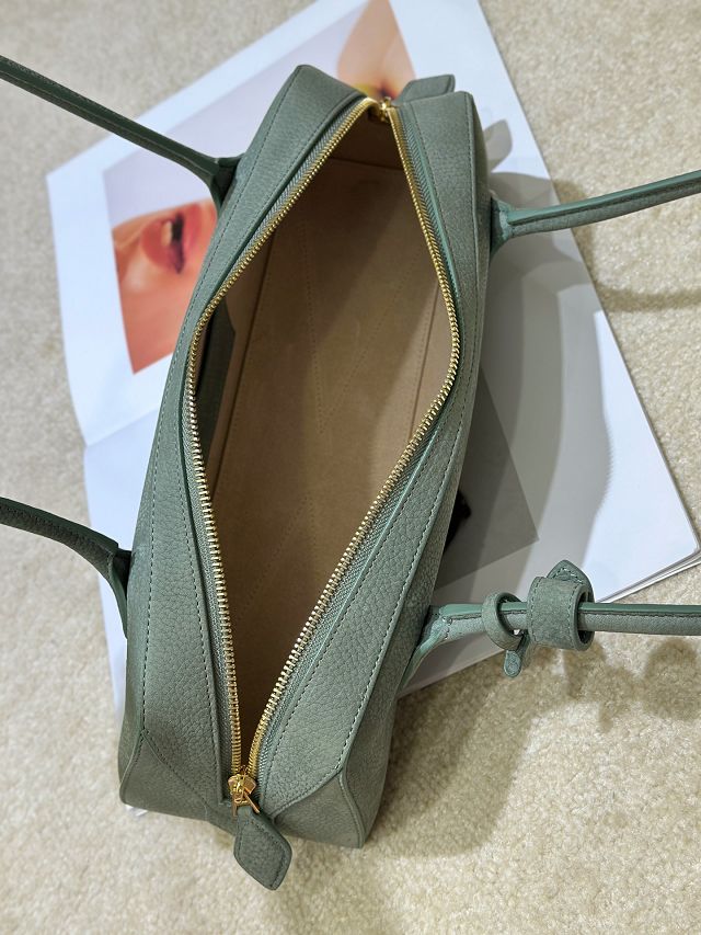Alaia original nubuck calfskin le teckel medium bag AL0024 green