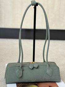 Alaia original nubuck calfskin le teckel small bag AL0023 green