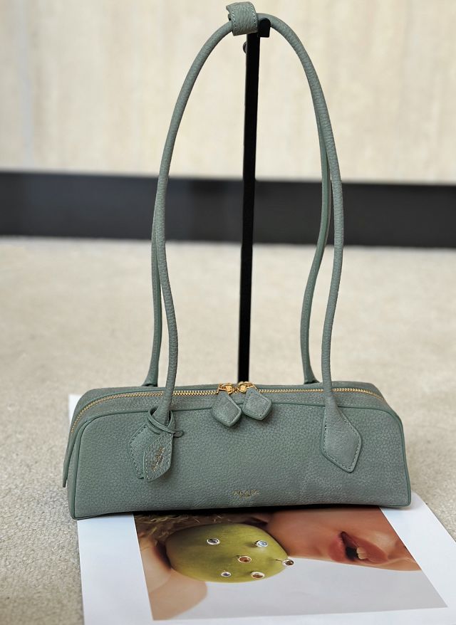 Alaia original nubuck calfskin le teckel small bag AL0023 green