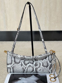 Alaia original python leather le click east west small flap bag AL0021 grey