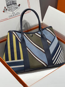 Hermes original canvas large garden party 36 bag HG0038 deep blue
