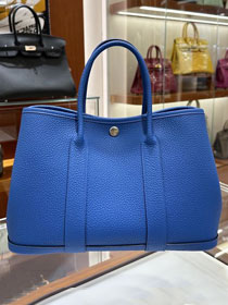 Hermes original negonda leather garden party large 36 bag HG0036 blue hydra