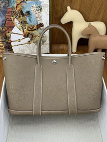 Hermes original negonda leather garden party large 36 bag HG0036 grey etoupe
