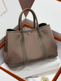 Hermes original canvas medium garden party 30 bag HG0031 grey etoupe