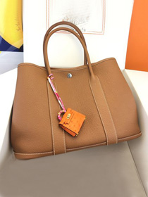 Hermes original negonda leather medium garden party 30 bag HG0030 brown