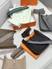 Hermes original togo leather mini evelyne tpm 17 shoulder bag E17