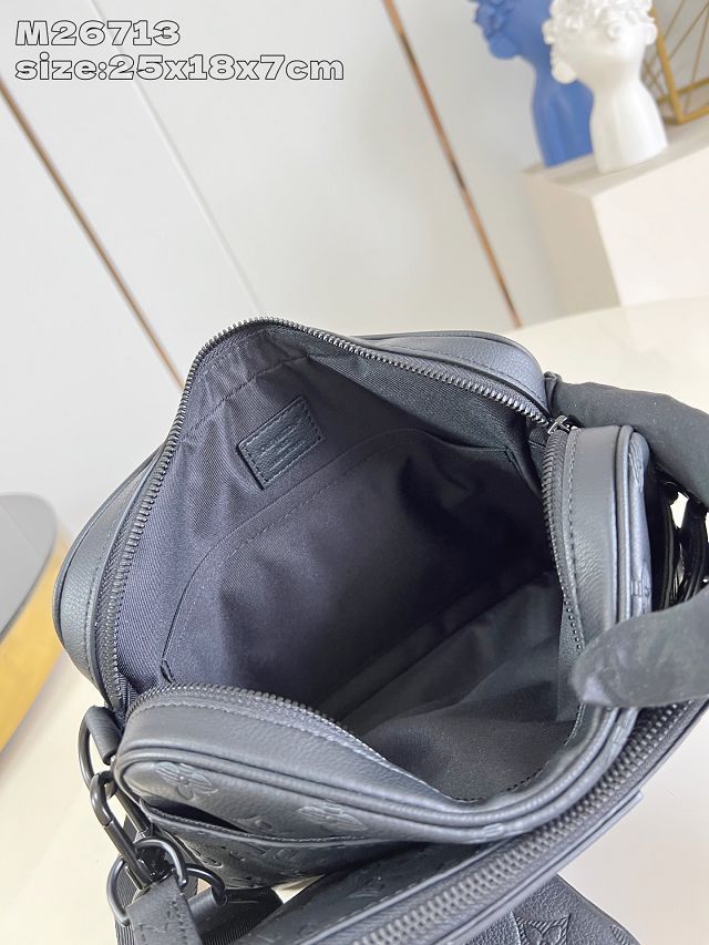 Louis vuitton original calfskin trio messenger bag M26713 black