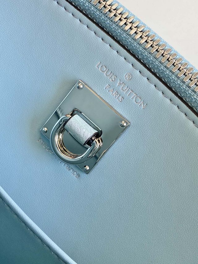 Louis vuitton original ostrich calfskin city steamer mini bag M85454 blue