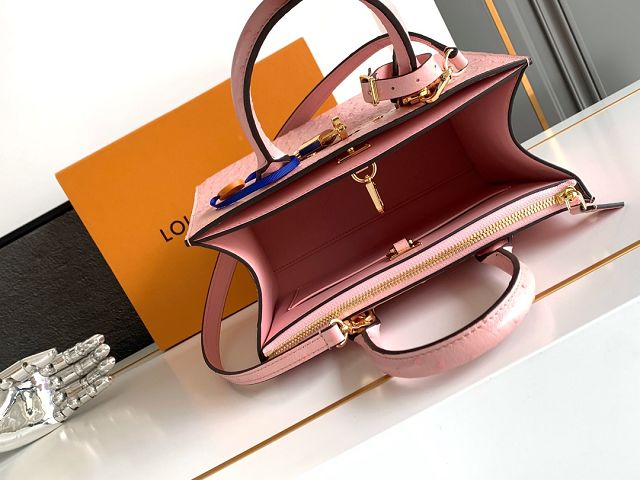 Louis vuitton original ostrich calfskin city steamer mm bag M84079 pink