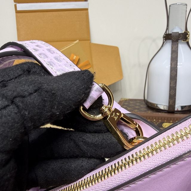 Louis vuitton original crocodile calfskin city steamer mini bag M95846 pink