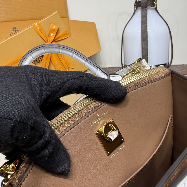 Louis vuitton original crocodile calfskin city steamer mini bag M95846 white&gold